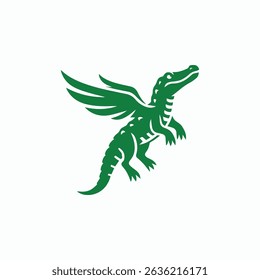 Winged crocodile logo for sale.