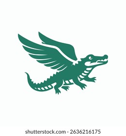 Winged crocodile logo for sale.
