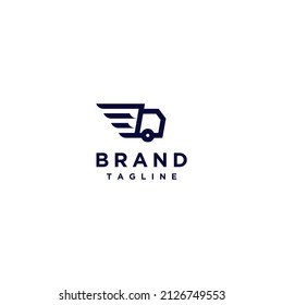 Winged Delivery Truck Logo Design