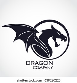 winged dragon circle logo