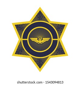 winged eagle bird gold logo emblem