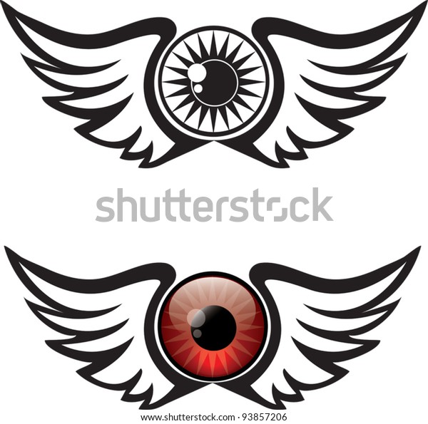 Winged Eye Illustration Stock Vector (Royalty Free) 93857206