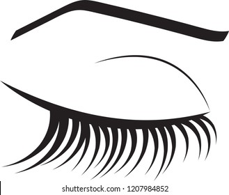 Winged Eyeliner Shut Eye Illustration