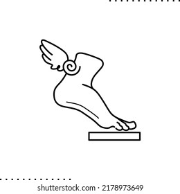 Pie alada de los Hermes, una antigua escultura clásica griega