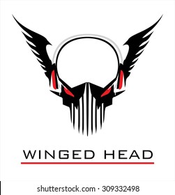 winged head, modern winged head.