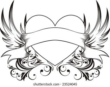 11,454 Heart with wings tattoo Images, Stock Photos & Vectors ...