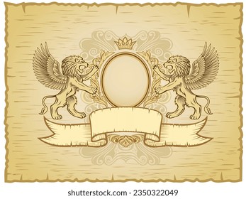 Winged Lion Emblem card holder          