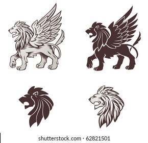Winged Lion Illustration