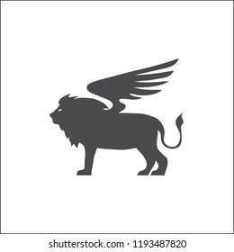 winged lion silhouette