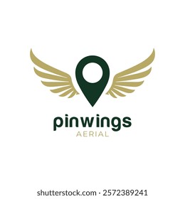 Winged Location Pin.  location pin 