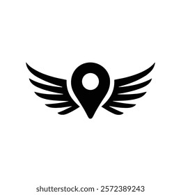 Winged Location Pin.  location pin 