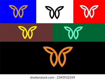 Winged logo colorful icon vector template illustration