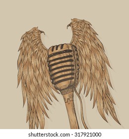 Winged microphone
