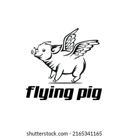  The winged pig logo is flying