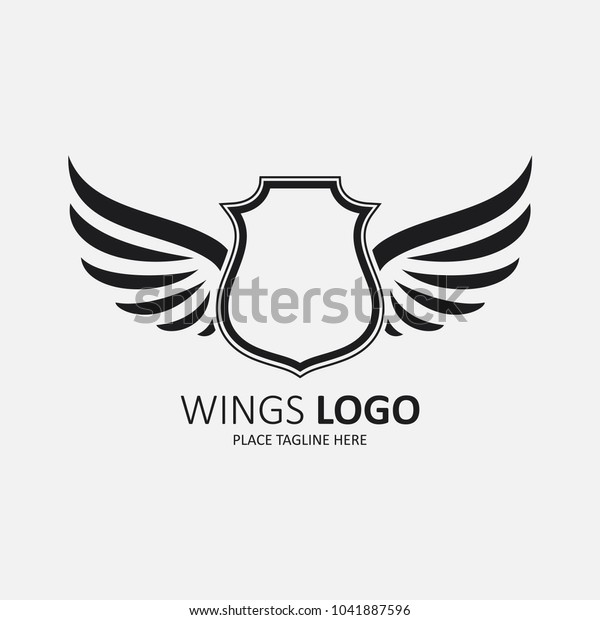 Winged shield black
template
