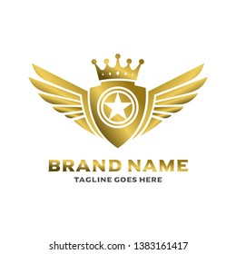 winged shield logo your company