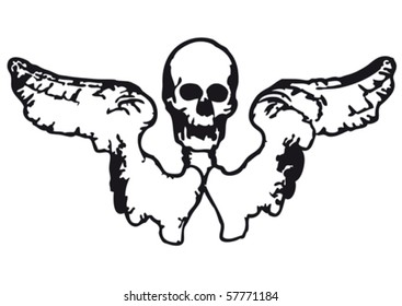 winged skull