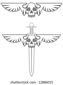 winged skulls