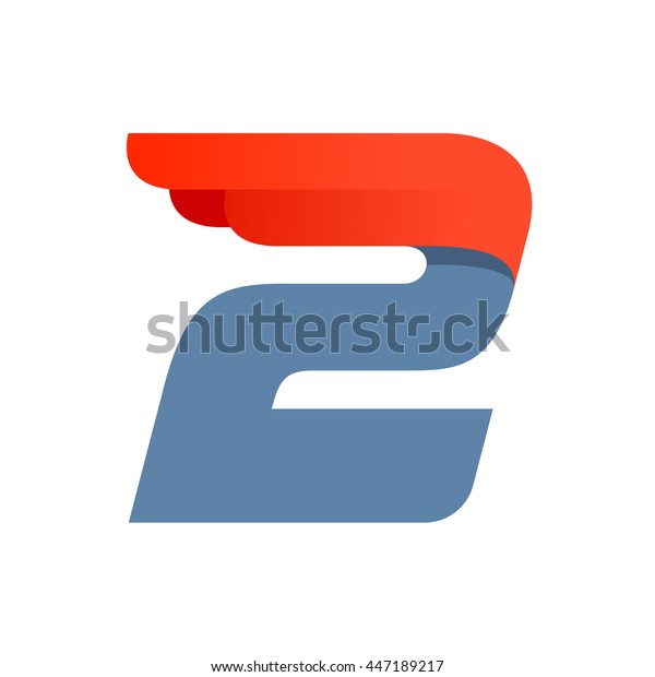 Winged\
sport number two logo. Vector elements for sportswear, sports club,\
app icon, corporate identity, labels or\
posters.