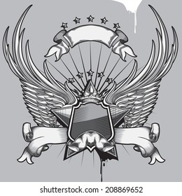 Winged star emblem