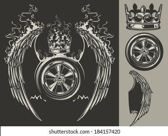 Winged wheel