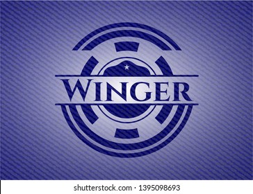 Winger denim background. Vector Illustration. Detailed.
