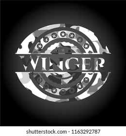 Winger grey camo emblem