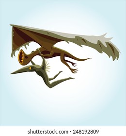 wingless dinosaur monster bird sky diving