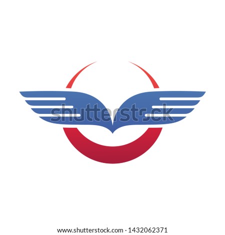 Wings Abstract Emblem Logo Design