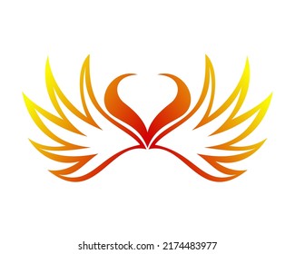 wings abstract luxury modern elegant logo design vector illustration template. animal bird, falcon, eagle, phoenix, fly concept icon badges