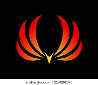 wings abstract luxury modern elegant logo design vector illustration template. animal bird, falcon, eagle, phoenix, fly concept icon badges