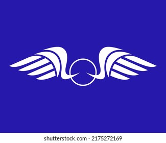 wings abstract luxury modern elegant logo design vector illustration template. animal bird, falcon, eagle, phoenix, fly concept icon badges