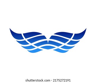 wings abstract luxury modern elegant logo design vector illustration template. animal bird, falcon, eagle, phoenix, fly concept icon badges