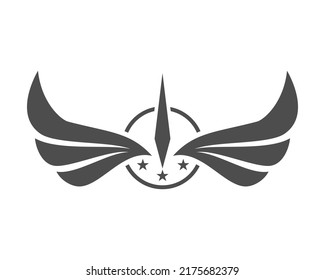 wings abstract luxury modern elegant logo design vector illustration template. animal bird, falcon, eagle, phoenix, fly concept icon badges