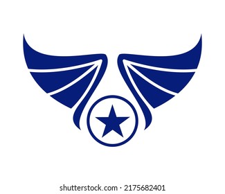wings abstract luxury modern elegant logo design vector illustration template. animal bird, falcon, eagle, phoenix, fly concept icon badges