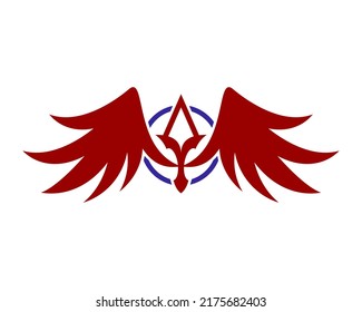 wings abstract luxury modern elegant logo design vector illustration template. animal bird, falcon, eagle, phoenix, fly concept icon badges
