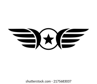 wings abstract luxury modern elegant logo design vector illustration template. animal bird, falcon, eagle, phoenix, fly concept icon badges