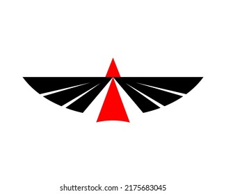 wings abstract luxury modern elegant logo design vector illustration template. animal bird, falcon, eagle, phoenix, fly concept icon badges