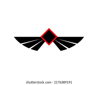 wings abstract luxury modern elegant logo design vector illustration template. animal bird, falcon, eagle, phoenix, fly concept icon badges