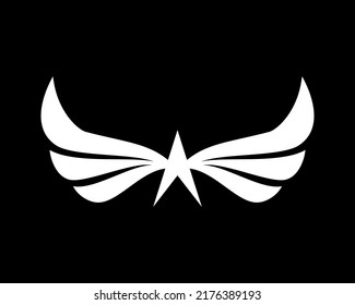 wings abstract luxury modern elegant logo design vector illustration template. animal bird, falcon, eagle, phoenix, fly concept icon badges