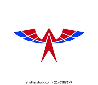 wings abstract luxury modern elegant logo design vector illustration template. animal bird, falcon, eagle, phoenix, fly concept icon badges
