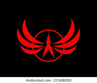 wings abstract luxury modern elegant logo design vector illustration template. animal bird, falcon, eagle, phoenix, fly concept icon badges