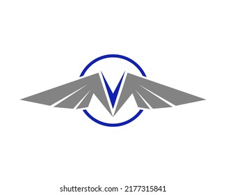 wings abstract luxury modern elegant logo design vector illustration template. animal bird, falcon, eagle, phoenix, fly concept icon badges