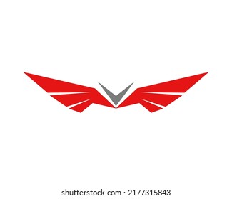 wings abstract luxury modern elegant logo design vector illustration template. animal bird, falcon, eagle, phoenix, fly concept icon badges