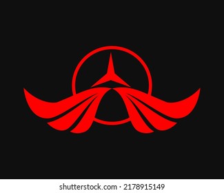 wings abstract luxury modern elegant logo design vector illustration template. animal bird, falcon, eagle, phoenix, fly concept icon badges