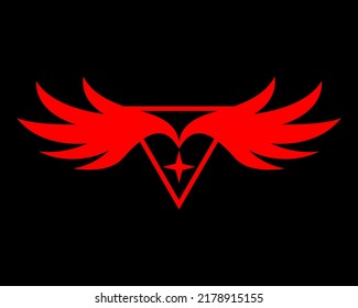 wings abstract luxury modern elegant logo design vector illustration template. animal bird, falcon, eagle, phoenix, fly concept icon badges
