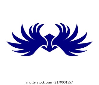 wings abstract luxury modern elegant logo design vector illustration template. animal bird, falcon, eagle, phoenix, fly concept icon badges