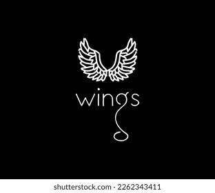wings abstract vector logo templet.