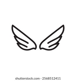 Wings, angel icon logo template design