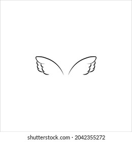 Wings, angel wings icon vector illustration symbol 